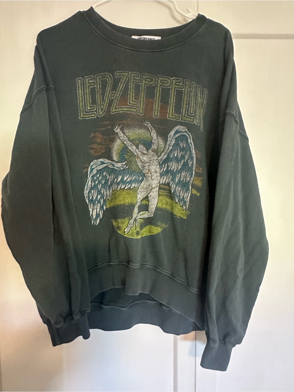 Daydreamer Dark Green Led Zeppelin Graphic Crewneck Sweatshirt